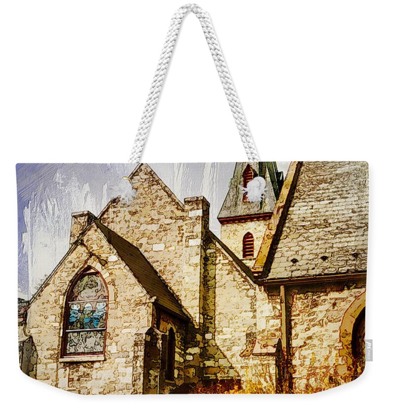 Julia Springer Weekender Tote Bag featuring the photograph Golden Trinity by Julia Springer