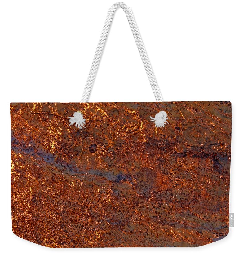 Golden Weekender Tote Bag featuring the photograph Golden Waters by Sami Tiainen