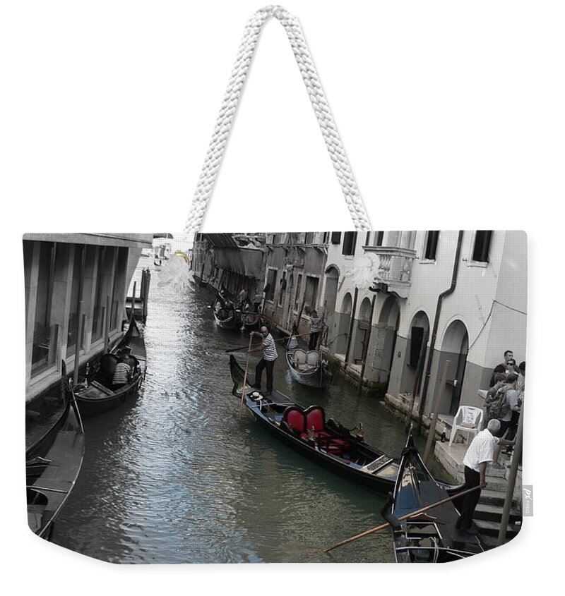 Gondolier Weekender Tote Bag featuring the photograph Gondolier by Laurel Best