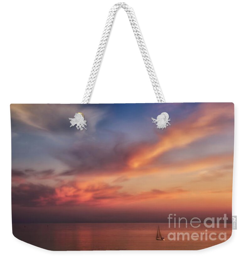 Sunset Weekender Tote Bag featuring the photograph Good Morning Cape Cod by Susan Candelario
