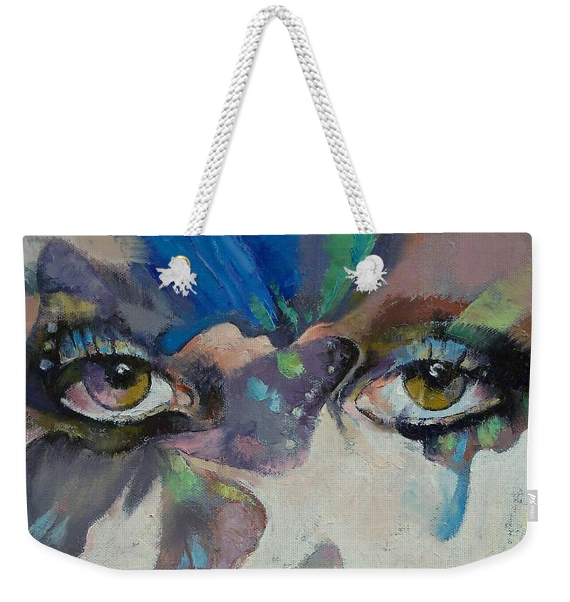 Gothic Weekender Tote Bag featuring the painting Gothic Butterflies by Michael Creese