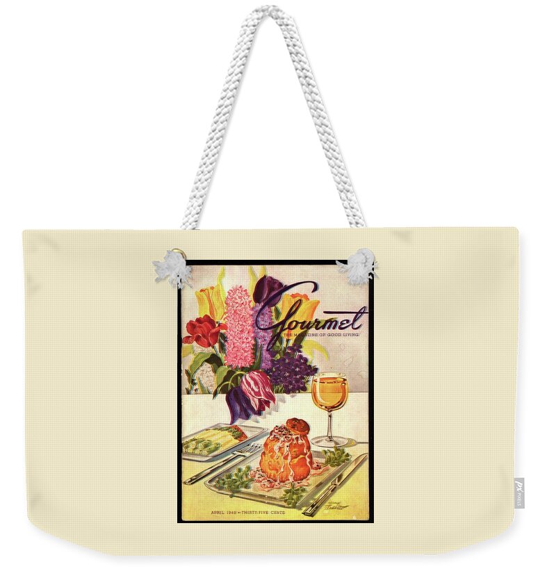 Gourmet Cover Featuring Sweetbread And Asparagus Weekender Tote Bag