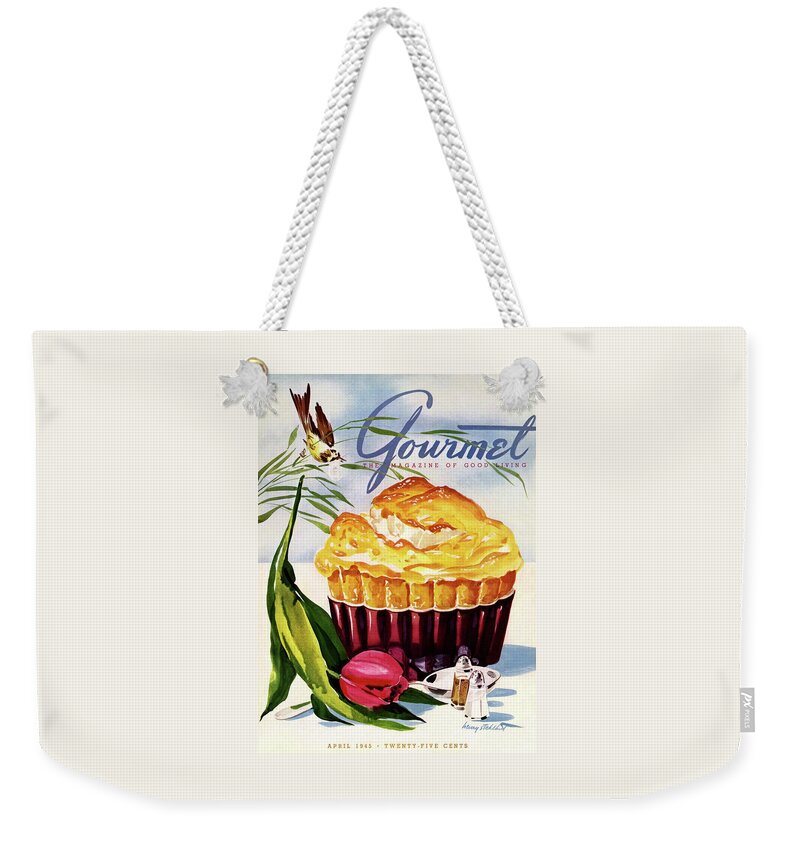 Gourmet Cover Illustration Of A Souffle And Tulip Weekender Tote Bag