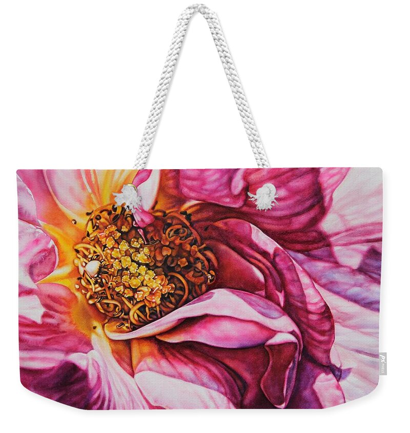 Flowers Still Life Weekender Tote Bag featuring the painting Grace by Tracy Male