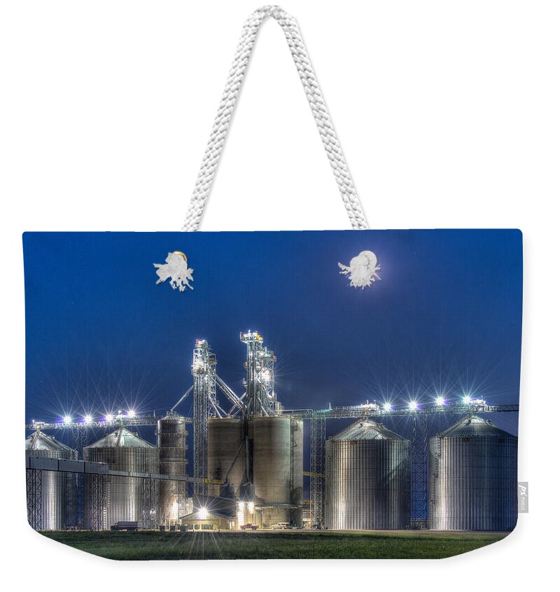 Grain Processing Plant Weekender Tote Bag featuring the photograph Grain Processing Plant by Paul Freidlund