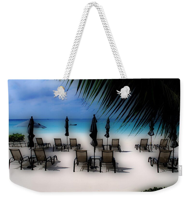 Caribbean Weekender Tote Bag featuring the photograph Grand Cayman Dreamscape by Caroline Stella
