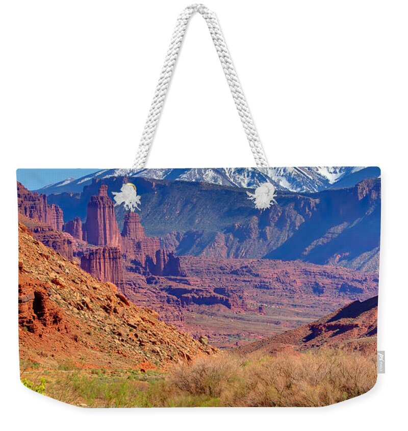 Colorado River Weekender Tote Bag featuring the photograph Grand Views by Sue Karski