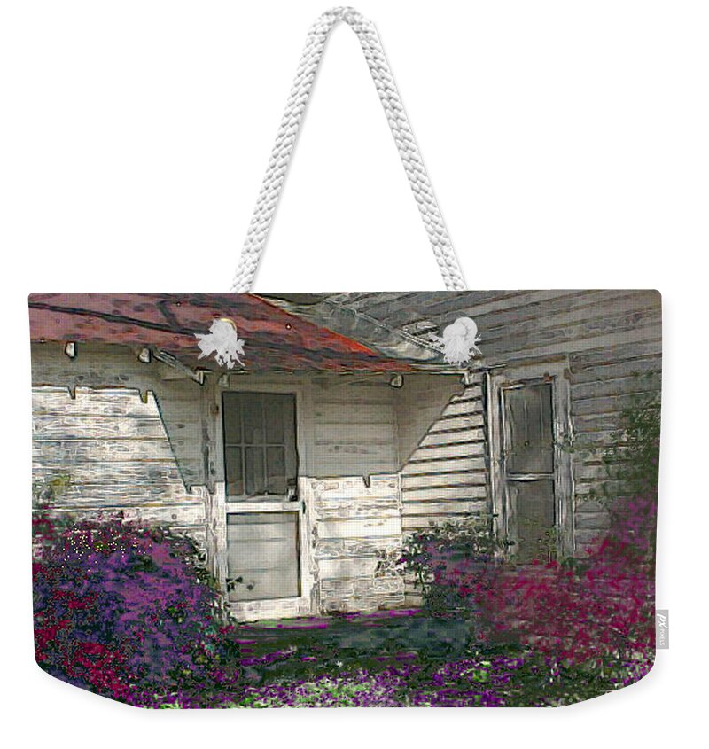 Old House Weekender Tote Bag featuring the photograph Granny's Garden by Lee Owenby