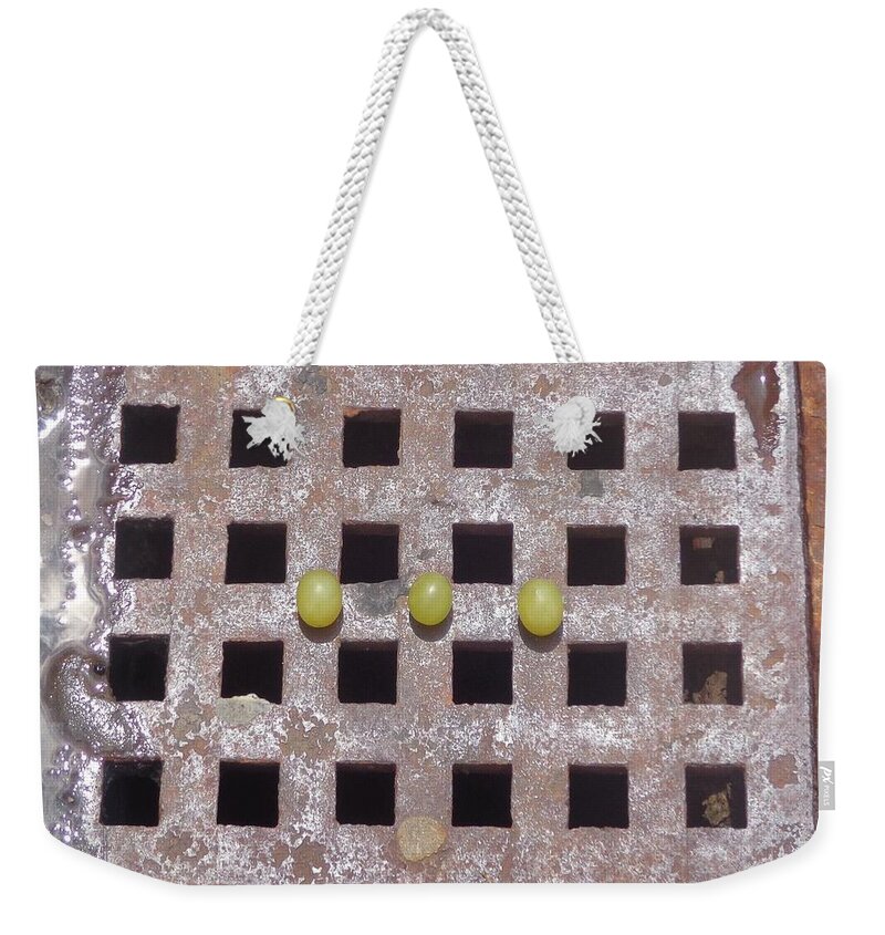 Grape Weekender Tote Bag featuring the photograph Grape n Grate Still-life by Christina Verdgeline