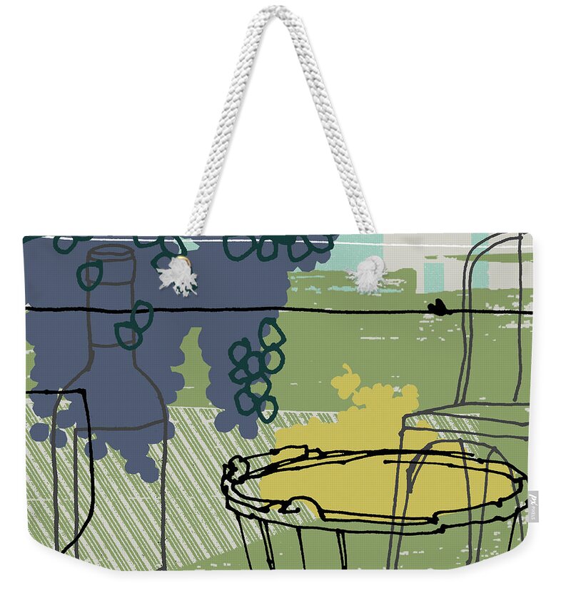 Absence Weekender Tote Bag featuring the photograph Grapes Growing On Grapevine by Ikon Ikon Images