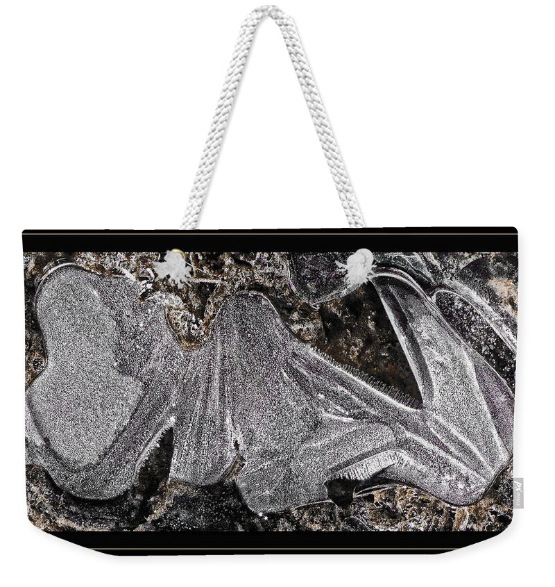 Ice Weekender Tote Bag featuring the photograph Graphic Ice by Lucy VanSwearingen