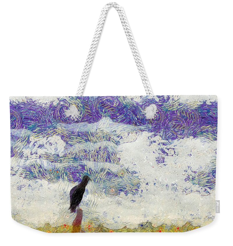 Field Weekender Tote Bag featuring the photograph Grassland Sentry by Carlee Ojeda