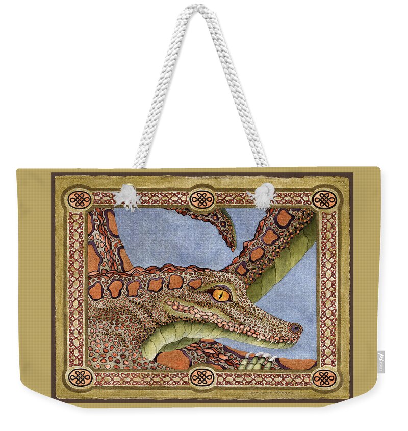 Dragon Weekender Tote Bag featuring the painting Great Grandmother Combped by Lynda Hoffman-Snodgrass