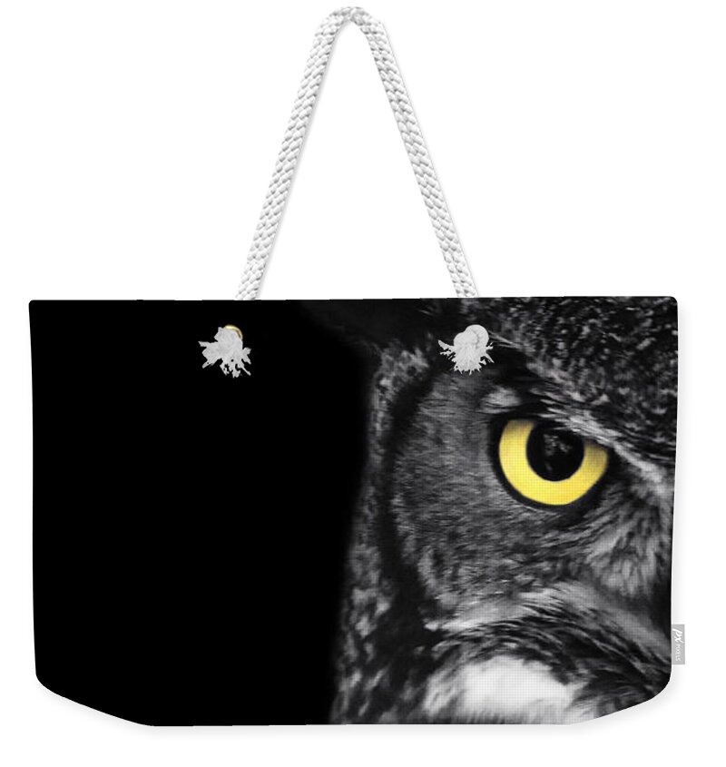 Great Horned Owl Weekender Tote Bag featuring the photograph Great Horned Owl Photo by Stephanie McDowell