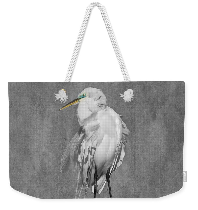 Egret Weekender Tote Bag featuring the photograph Great White Egret by Kim Hojnacki