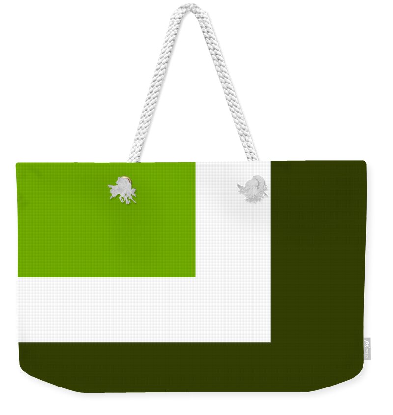 Green Eggs And Ham Weekender Tote Bag featuring the digital art Green Eggs And Ham Square by Andee Design