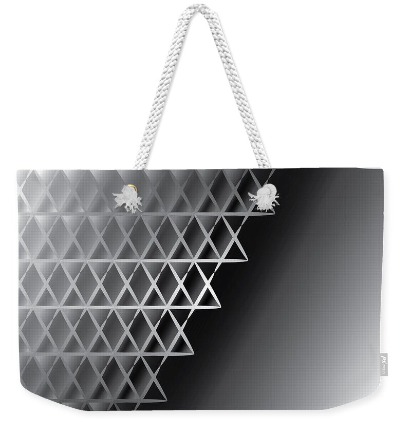  Weekender Tote Bag featuring the digital art Grid 60 Float by Kevin McLaughlin