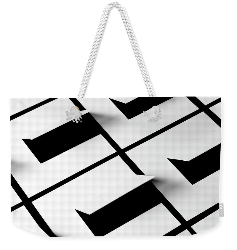 Creativity Weekender Tote Bag featuring the photograph Grid Of Square by Tonymaj