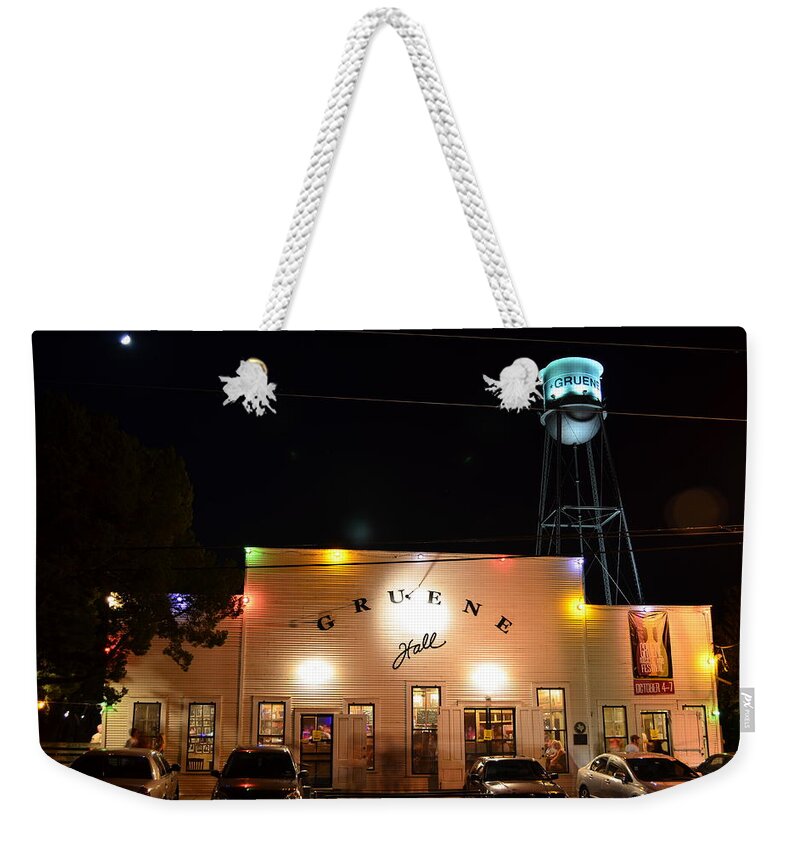 Timed Exposure Weekender Tote Bag featuring the photograph Gruene Hall by David Morefield