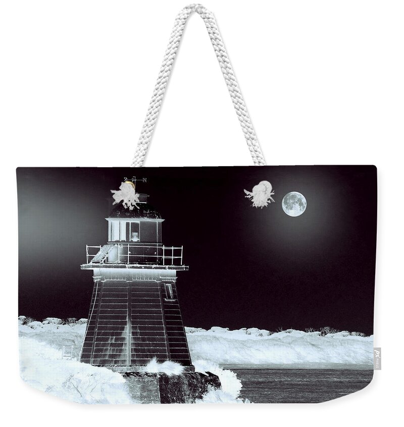 Landscapes Weekender Tote Bag featuring the photograph Guiding Lights by Holly Kempe