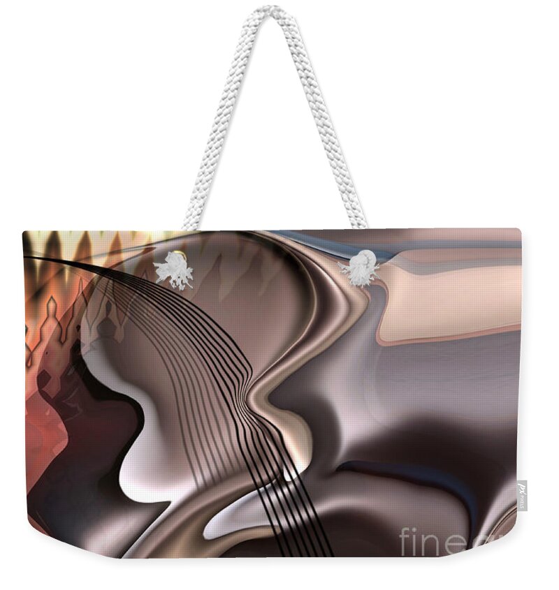 Music Weekender Tote Bag featuring the painting Guitar sound by Christian Simonian