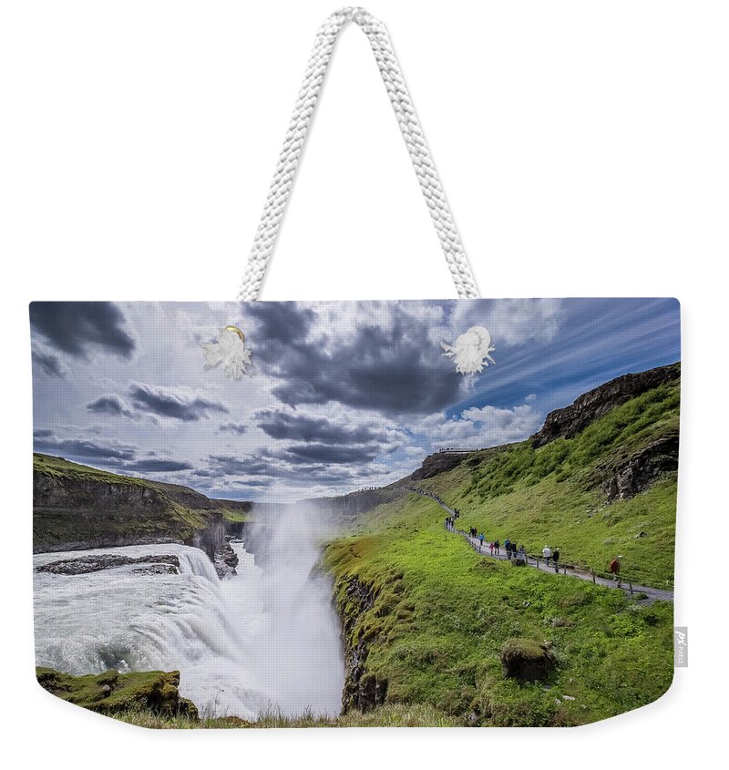 Scenics Weekender Tote Bag featuring the photograph Gullfoss Waterfalls, Iceland by Arctic-images