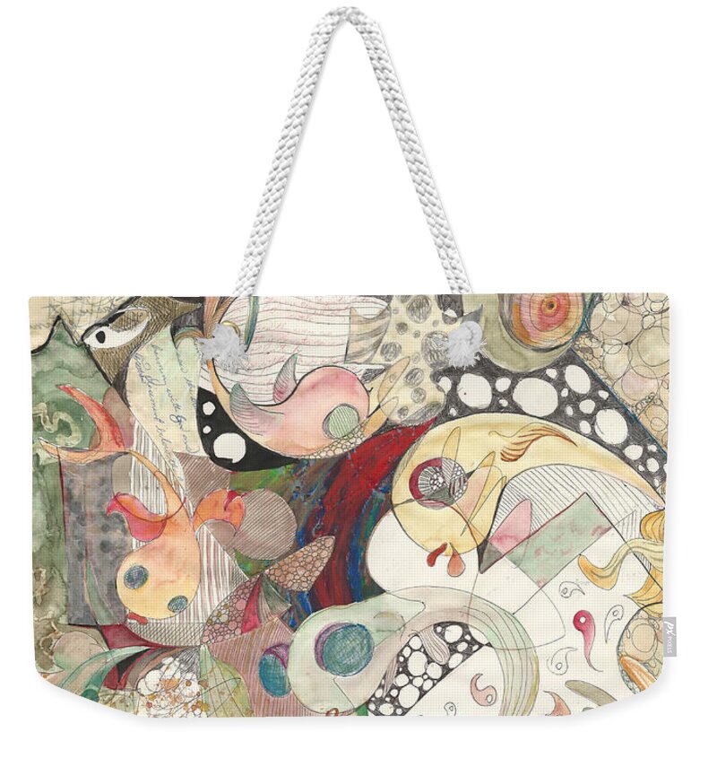Guppy Weekender Tote Bag featuring the painting Guppies Galore by Melinda Dare Benfield
