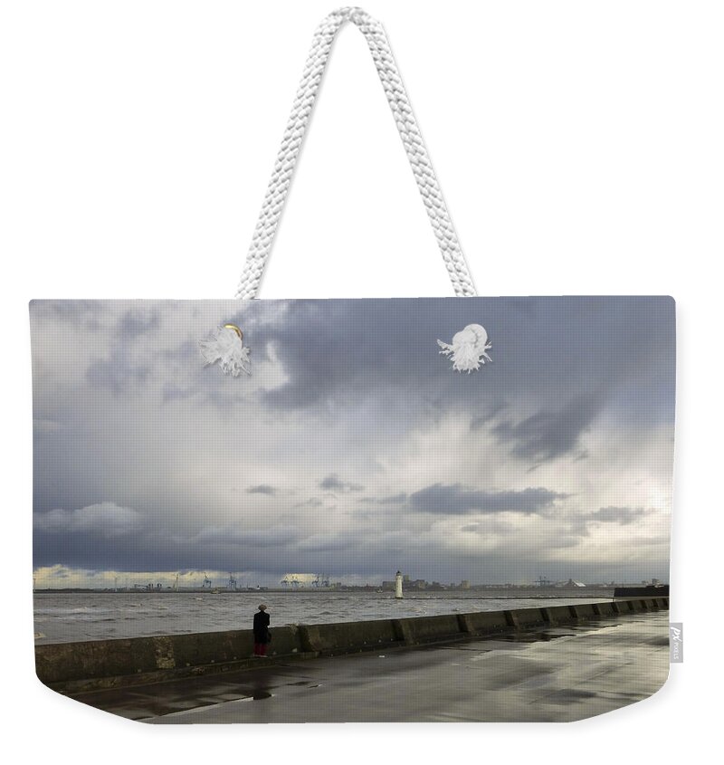 Man Weekender Tote Bag featuring the photograph Guy in the Red Trousers by Spikey Mouse Photography