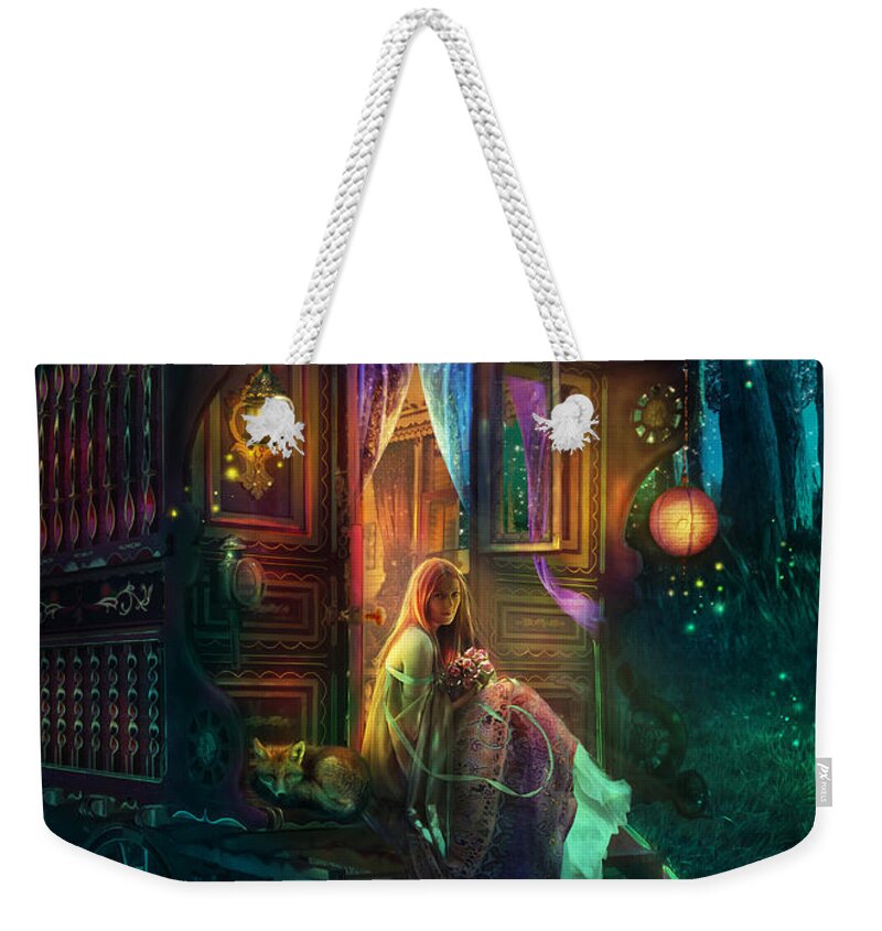 Gypsy Weekender Tote Bag featuring the photograph Gypsy Firefly by MGL Meiklejohn Graphics Licensing