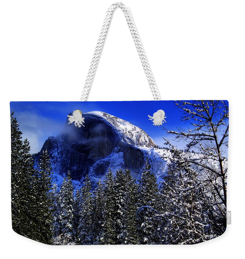 Yosemite Weekender Tote Bag featuring the photograph Half Dome Clearing by Bill Gallagher