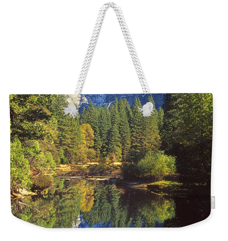 Halfdome Weekender Tote Bag featuring the photograph 2M6709-Half Dome Reflect - V by Ed Cooper Photography