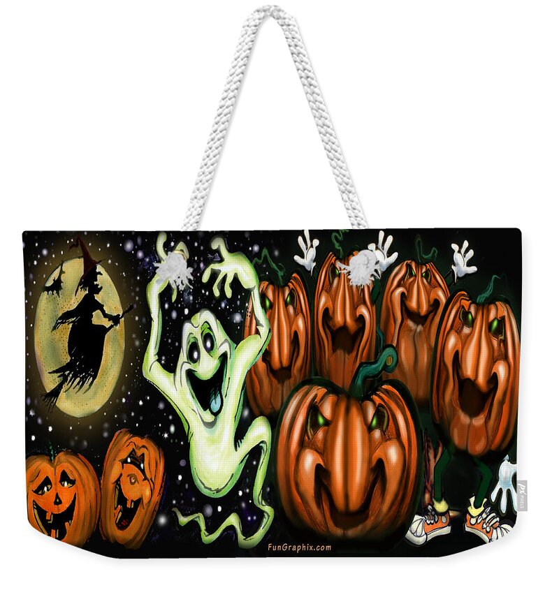 Halloween Weekender Tote Bag featuring the painting Halloween by Kevin Middleton