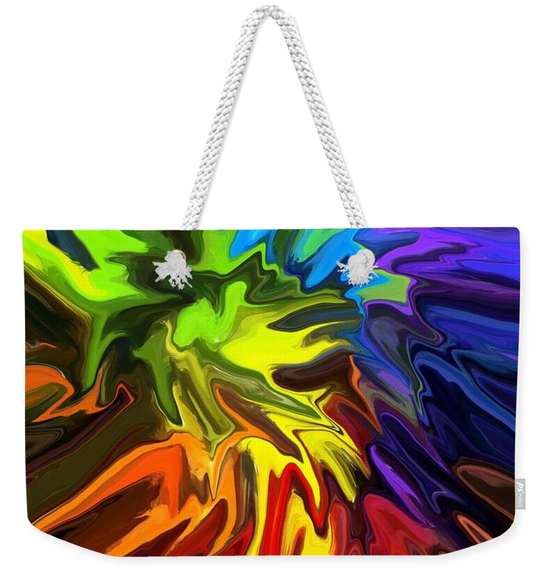 Abstract Weekender Tote Bag featuring the digital art Hallucination by Chris Butler