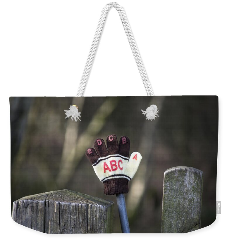 Glove Weekender Tote Bag featuring the photograph Handy by Spikey Mouse Photography