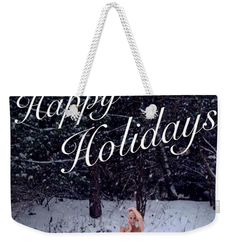 #holidaycard Weekender Tote Bag featuring the photograph Happy Holidays by Lisa Piper
