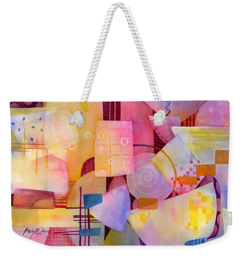 Food Weekender Tote Bag featuring the painting Happy Hour by Hailey E Herrera