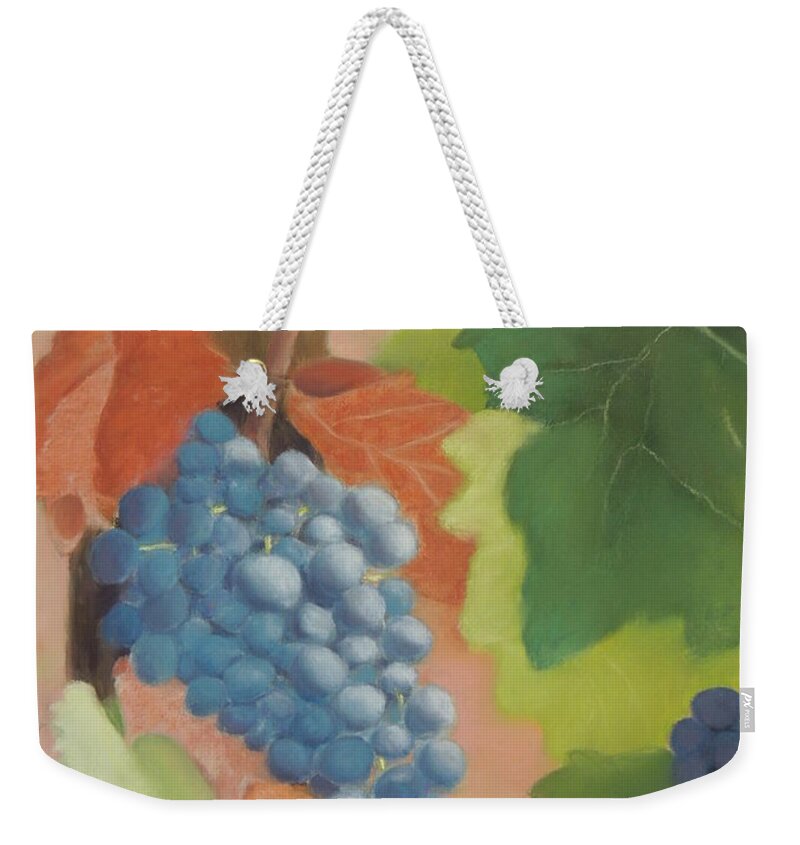 Italy Weekender Tote Bag featuring the pastel Harvest Time by Carol Corliss