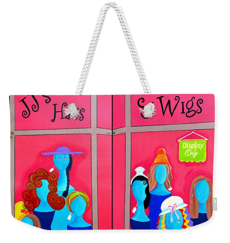 Door Weekender Tote Bag featuring the photograph Hats and Wigs by Tikvah's Hope