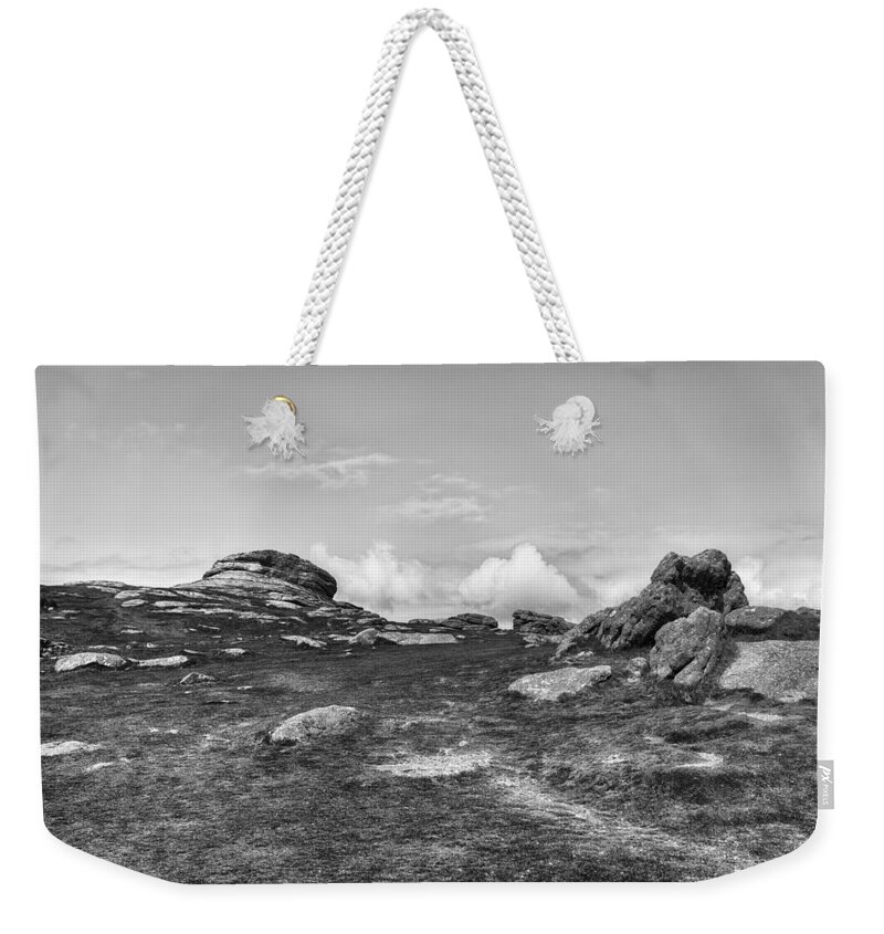  Weekender Tote Bag featuring the photograph Haytor Rock by Howard Salmon