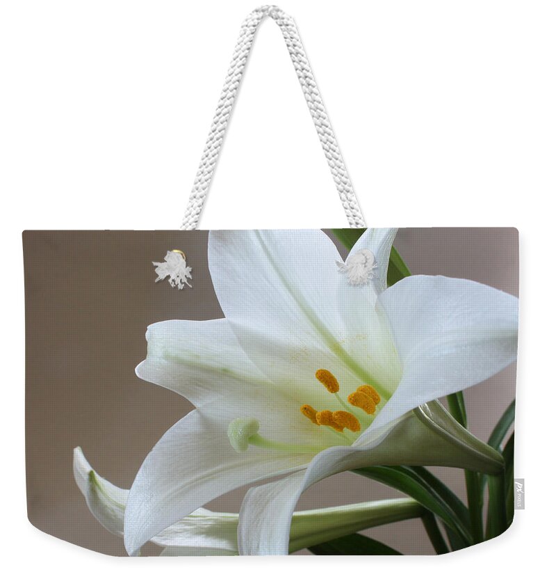 Lily Weekender Tote Bag featuring the photograph He is Risen by Anita Oakley