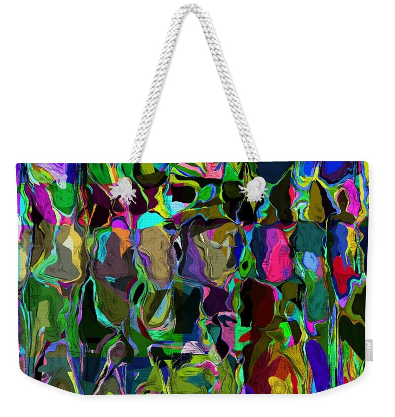 Fine Art Weekender Tote Bag featuring the digital art Head Voices by David Lane