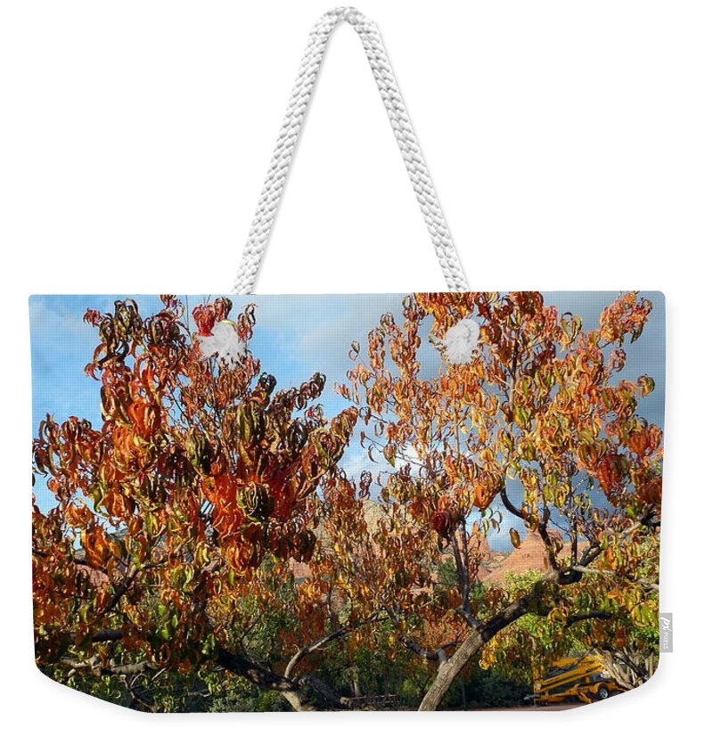 Heart Weekender Tote Bag featuring the photograph Heart Autumn Tree by Mars Besso