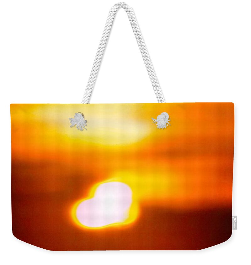 Heart Weekender Tote Bag featuring the photograph Heart of the Day by Robyn King