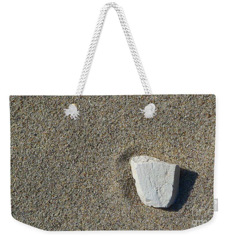 Stone Weekender Tote Bag featuring the photograph Heart Stone by Nora Boghossian