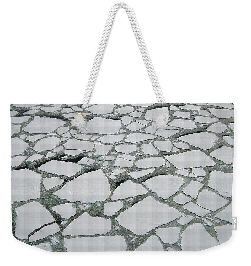 Feb0514 Weekender Tote Bag featuring the photograph Heavy Pack Ice Terre Adelie Land by Colin Monteath