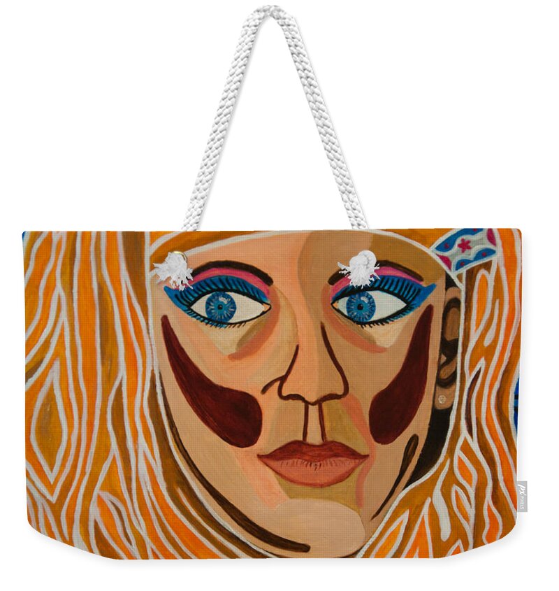 Woman Weekender Tote Bag featuring the painting Herods Dancer by Susan Cliett