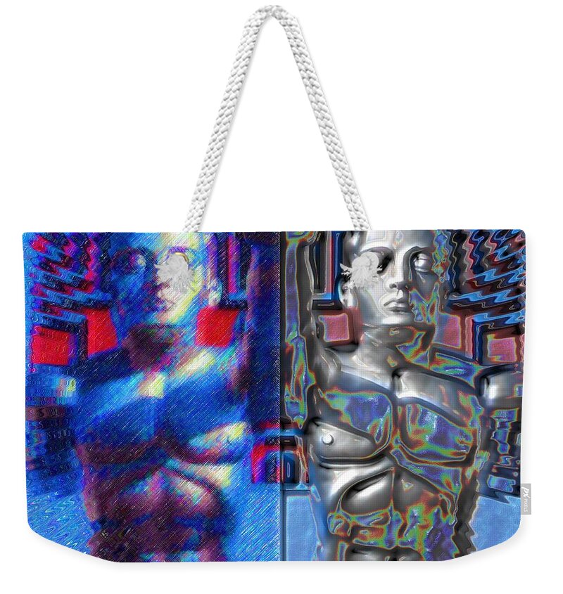 Brother Weekender Tote Bag featuring the digital art He's Not Heavy...He's My Brother. by Alec Drake