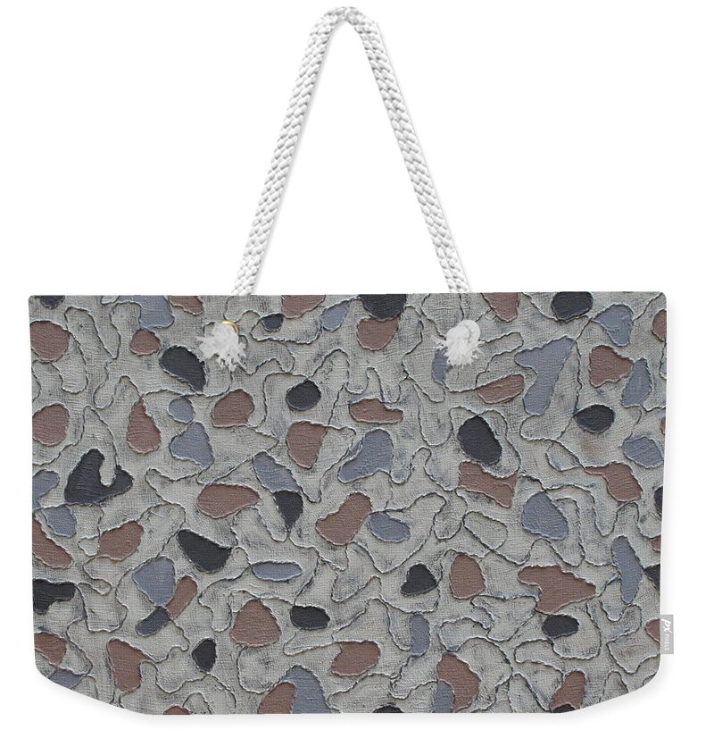 Abstract Weekender Tote Bag featuring the painting Hidden Hearts by Trish Toro