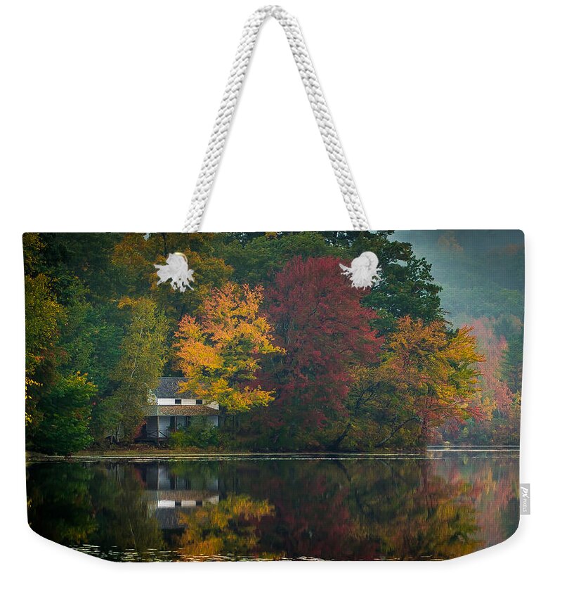 Fall Weekender Tote Bag featuring the photograph Hidden House by David Downs