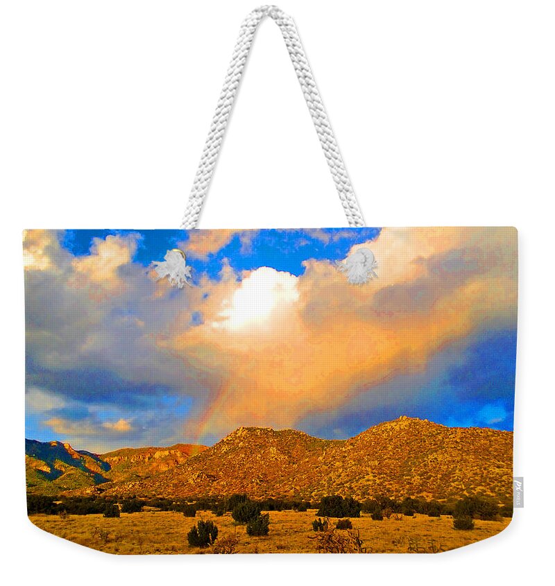 Southwest Weekender Tote Bag featuring the photograph Hidden Rainbow by Claudia Goodell